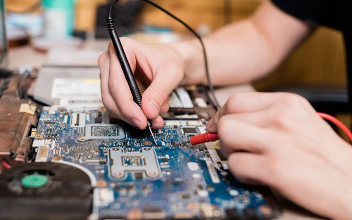 Prueba electronica de placa de laptop